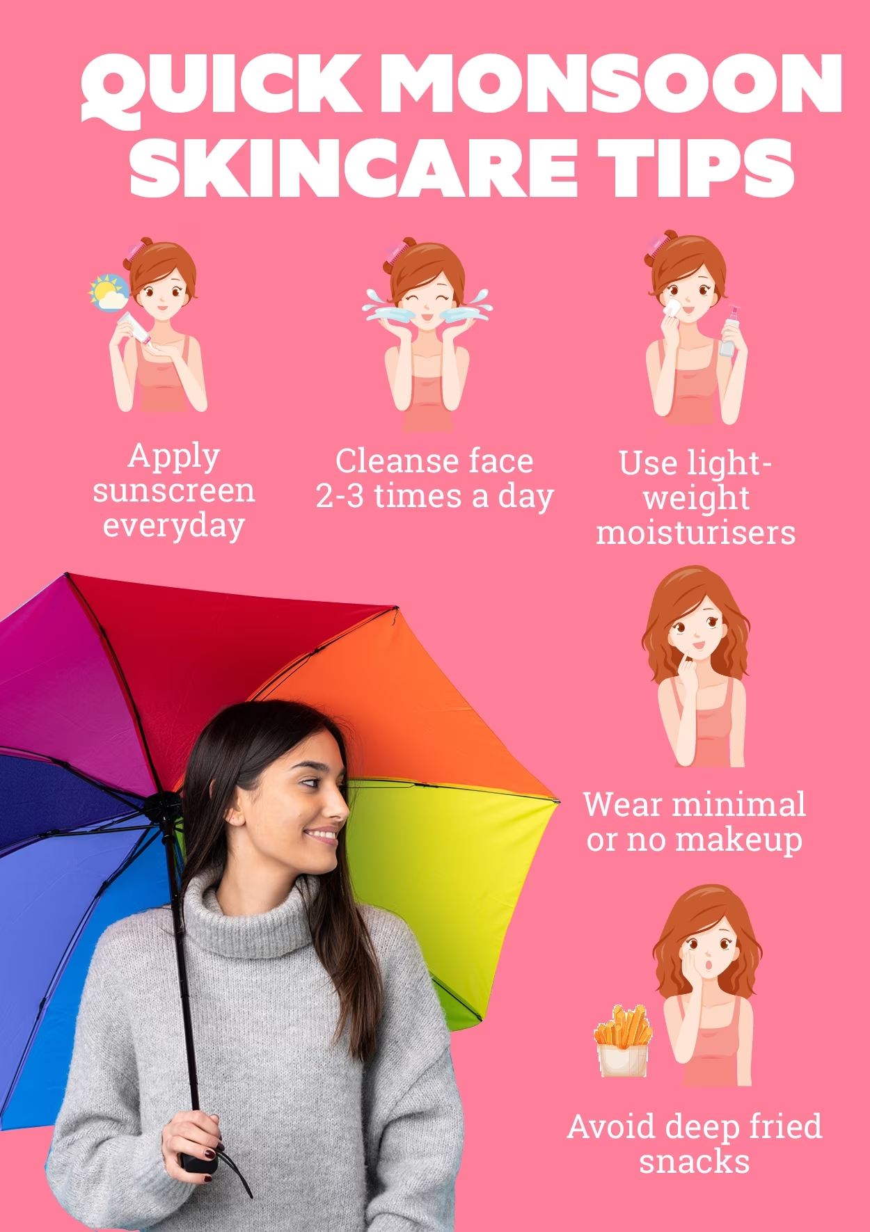 How to Look Good During the Rainy Season with Oily Skin