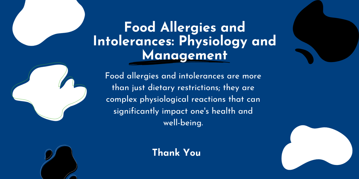 Food Allergies and Intolerances Management